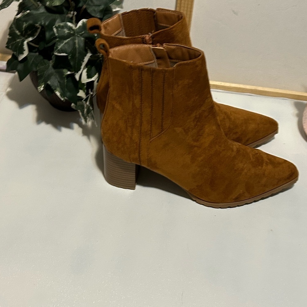 Tan Suede Ankle Boots